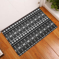 Pano De Terra Motifs Cabo Verde Rubber Doormat Black Color