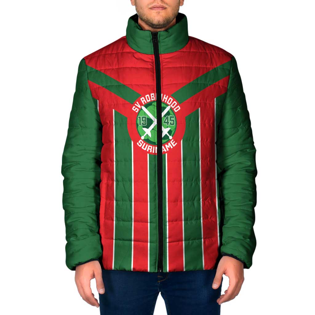 Robinhood Suriname Football Custom Padded Jacket Go Geen Strijd - Wonder Print Shop