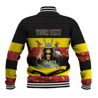 Personalized Uganda Independence Day Baseball Jacket Ugandan Kitenge African Pattern