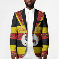 Personalized Uganda Independence Day Blazer Ugandan Kitenge African Pattern