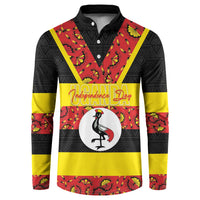 Personalized Uganda Independence Day Button Sweatshirt Ugandan Kitenge African Pattern