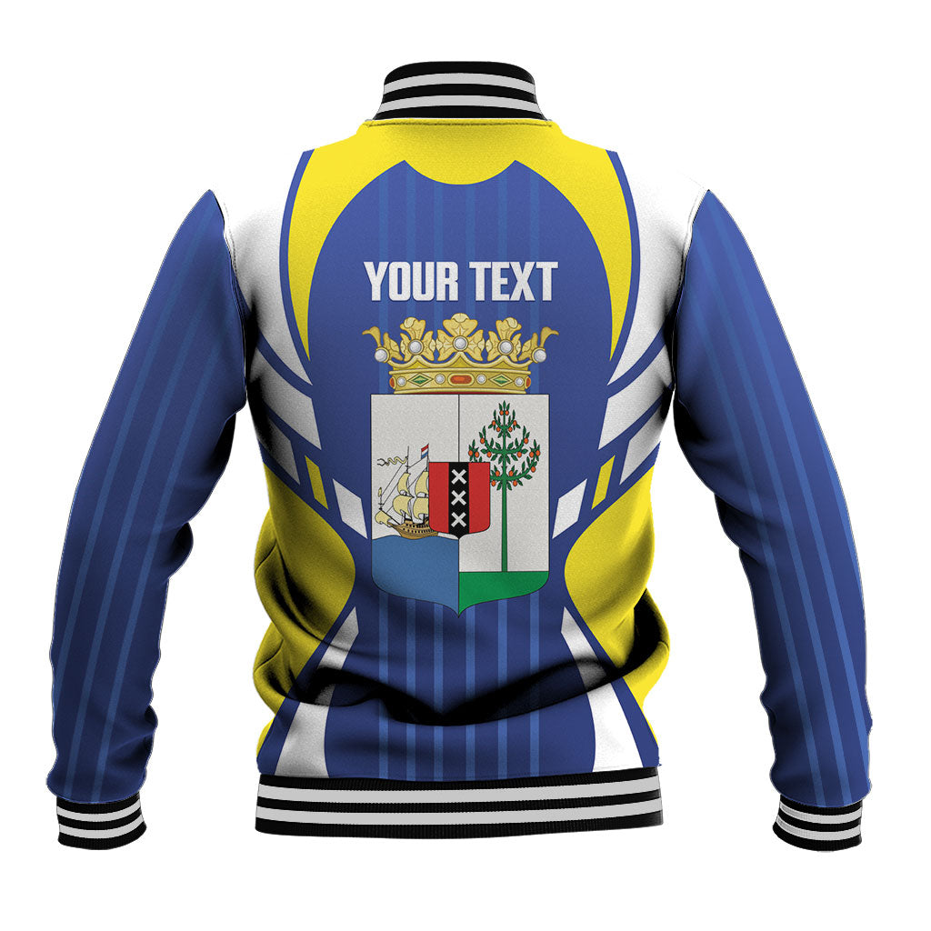 Personalized Curacao Day Baseball Jacket Dia di Pais Korsou