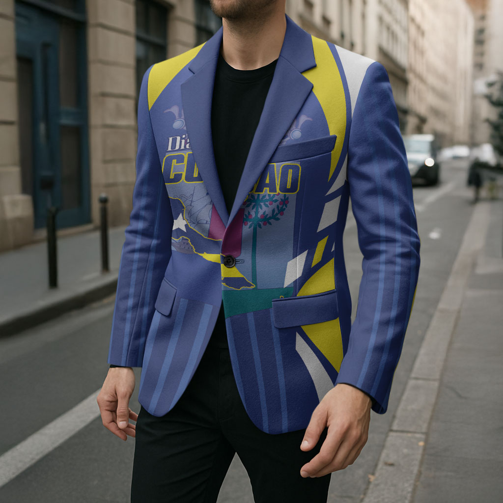 Personalized Curacao Day Blazer Dia di Pais Korsou