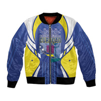Personalized Curacao Day Bomber Jacket Dia di Pais Korsou