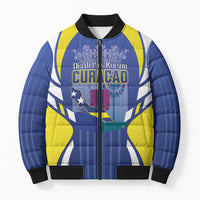 Personalized Curacao Day Bomber Puffer Jacket Dia di Pais Korsou