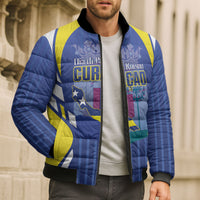 Personalized Curacao Day Bomber Puffer Jacket Dia di Pais Korsou