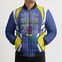 Personalized Curacao Day Bomber Puffer Jacket Dia di Pais Korsou