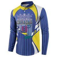Personalized Curacao Day Button Sweatshirt Dia di Pais Korsou