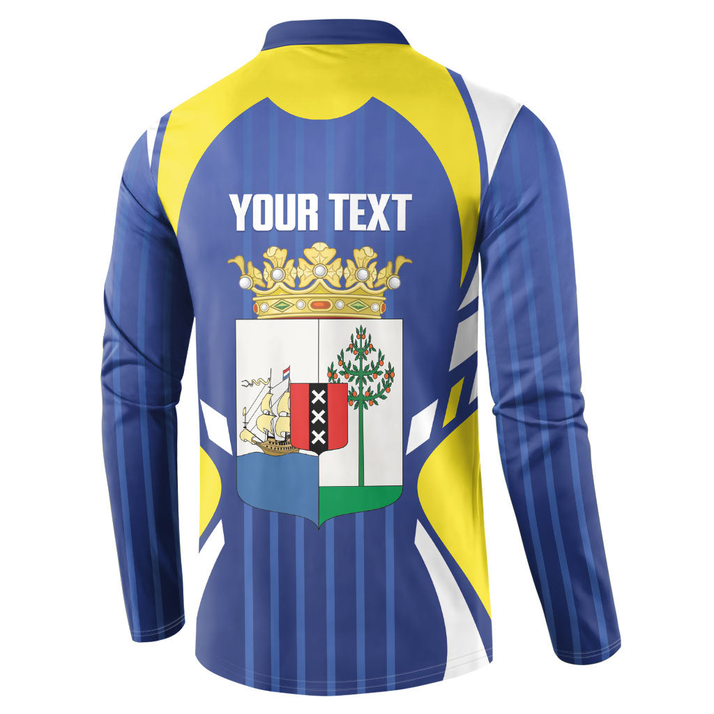 Personalized Curacao Day Button Sweatshirt Dia di Pais Korsou