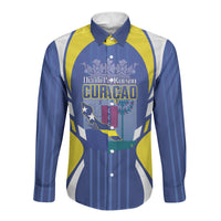 Personalized Curacao Day Long Sleeve Button Shirt Dia di Pais Korsou
