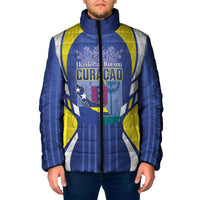 Personalized Curacao Day Padded Jacket Dia di Pais Korsou