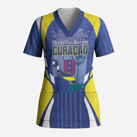 Personalized Curacao Day Scrub Top Dia di Pais Korsou