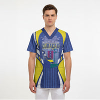 Personalized Curacao Day Scrub Top Dia di Pais Korsou