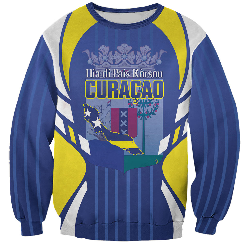 Personalized Curacao Day Sweatshirt Dia di Pais Korsou