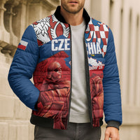 Personalized Czech Independence Day Bomber Puffer Jacket October 28 Vitkov National Monument