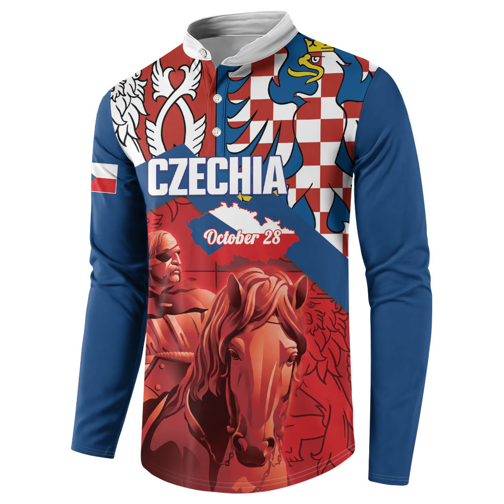 Personalized Czech Independence Day Button Sweatshirt October 28 Vitkov National Monument