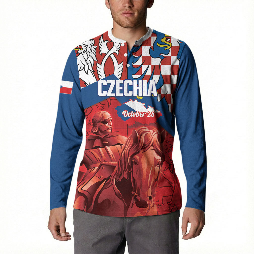 Personalized Czech Independence Day Button Sweatshirt October 28 Vitkov National Monument