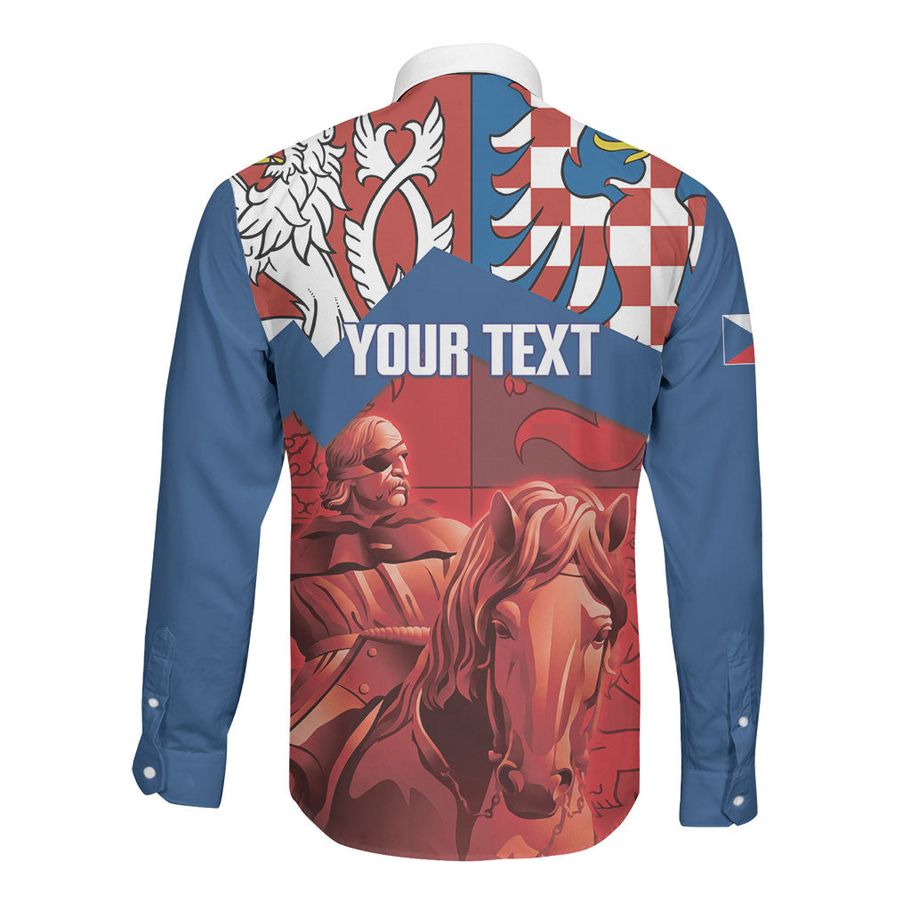 Personalized Czech Independence Day Long Sleeve Button Shirt October 28 Vitkov National Monument