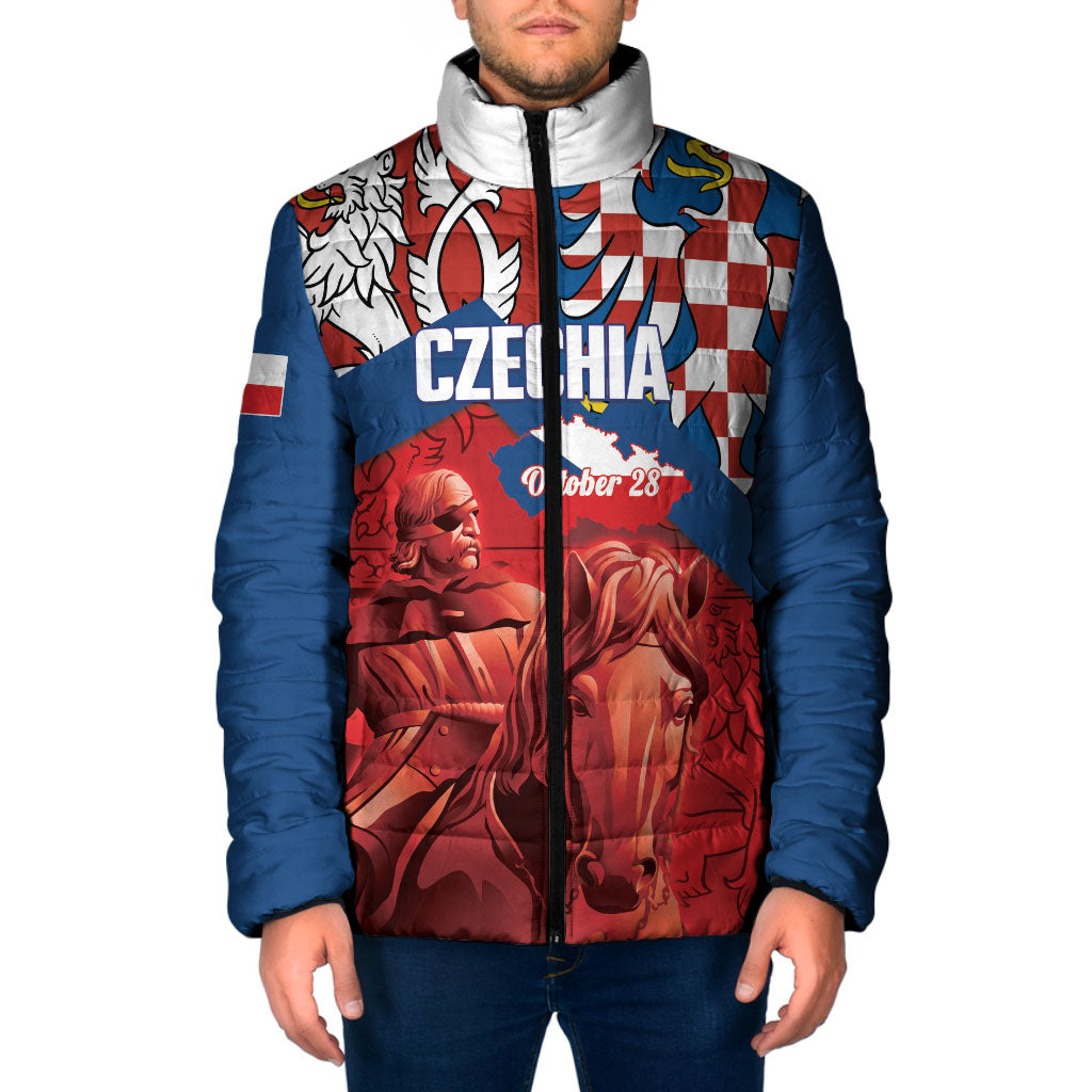 Personalized Czech Independence Day Padded Jacket October 28 Vitkov National Monument
