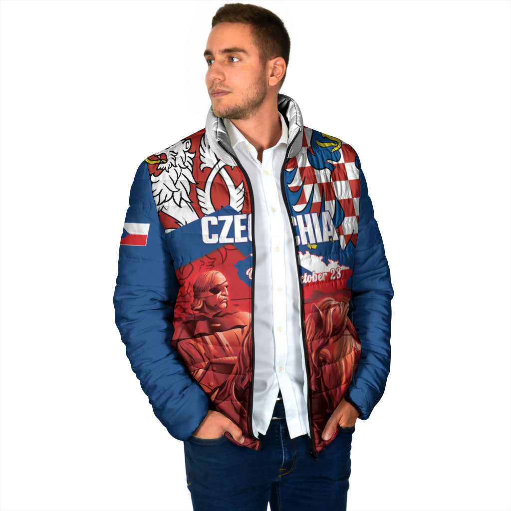 Personalized Czech Independence Day Padded Jacket October 28 Vitkov National Monument