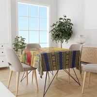 Personalized Barbados Christmas Tablecloth Bajan Xmas Brown Pelican Santa - Wonder Print Shop