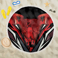 Dita e Flamurit Albania Beach Blanket Independence Monument Black Double-headed Eagle