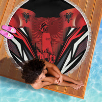 Dita e Flamurit Albania Beach Blanket Independence Monument Black Double-headed Eagle