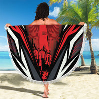 Dita e Flamurit Albania Beach Blanket Independence Monument Black Double-headed Eagle