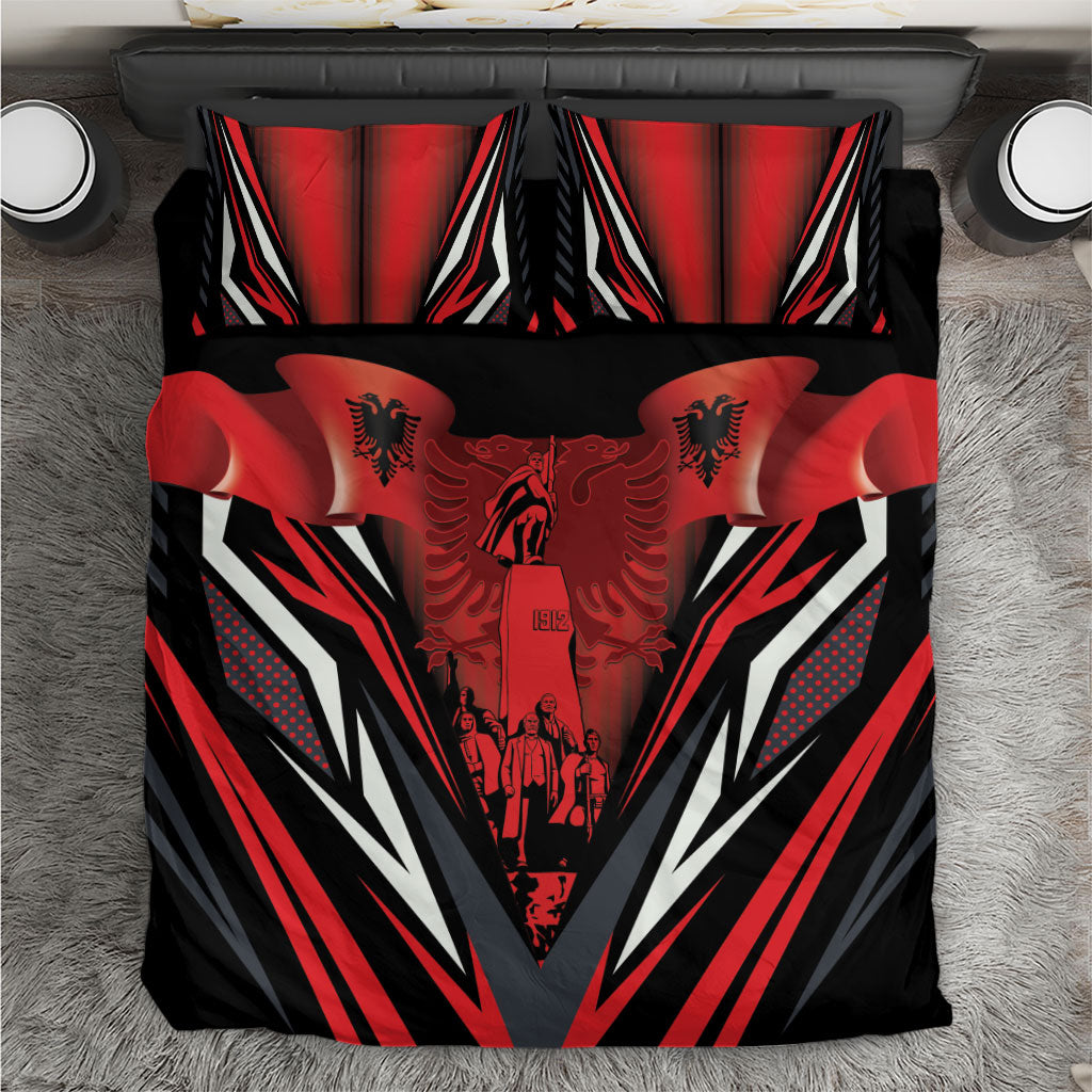 Dita e Flamurit Albania Bedding Set Independence Monument Black Double-headed Eagle