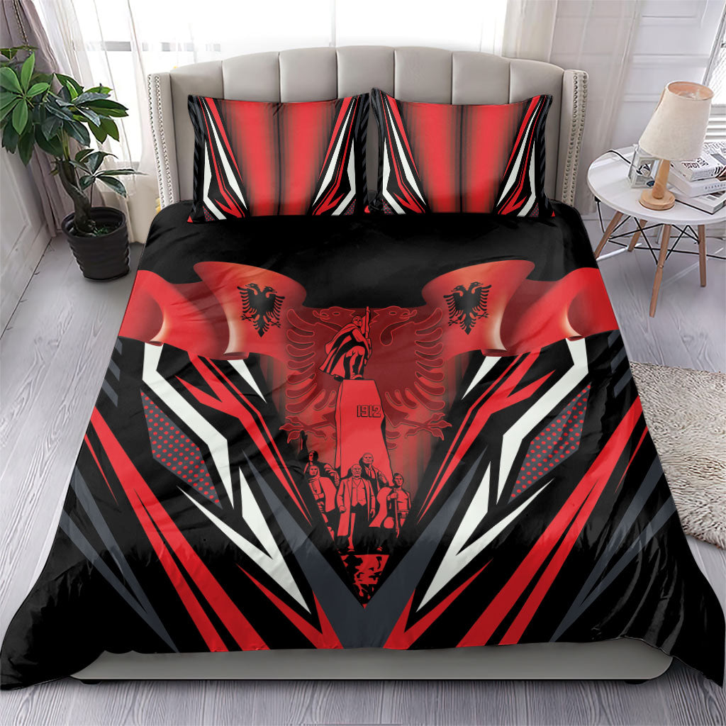 Dita e Flamurit Albania Bedding Set Independence Monument Black Double-headed Eagle