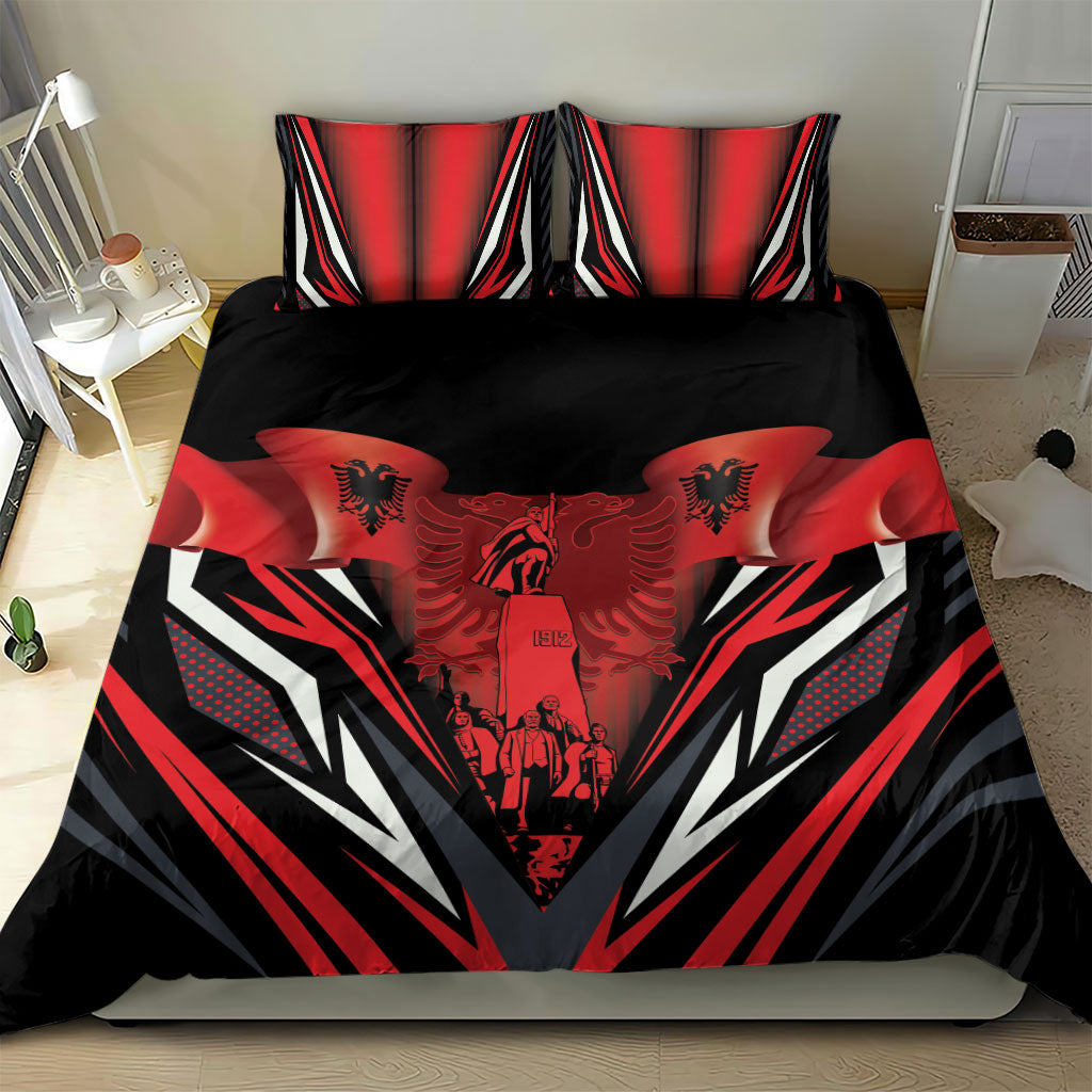 Dita e Flamurit Albania Bedding Set Independence Monument Black Double-headed Eagle