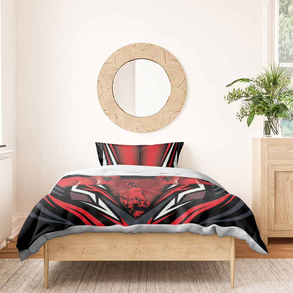 Dita e Flamurit Albania Bedding Set Independence Monument Black Double-headed Eagle