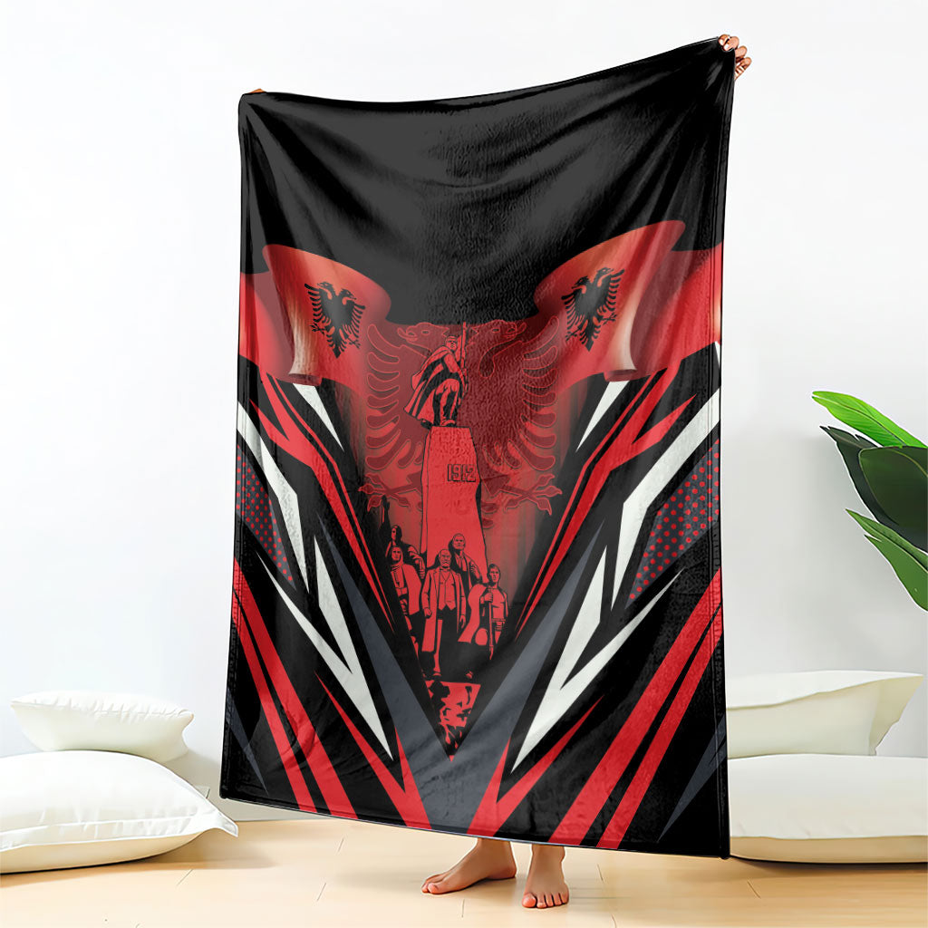 Dita e Flamurit Albania Blanket Independence Monument Black Double-headed Eagle