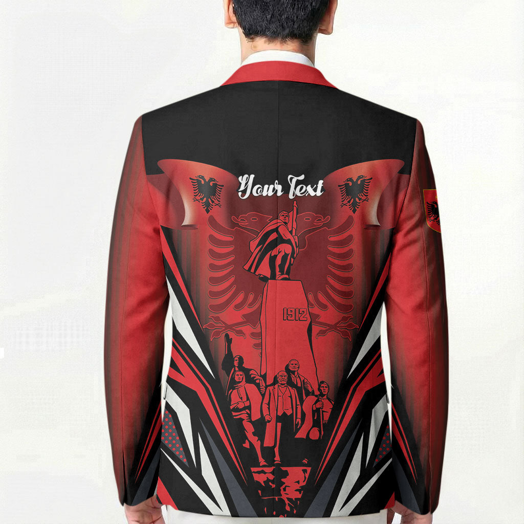 Dita e Flamurit Albania Personalised Blazer Independence Monument Black Double-headed Eagle