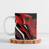 Dita e Flamurit Albania Ceramic Mug Independence Monument Black Double-headed Eagle