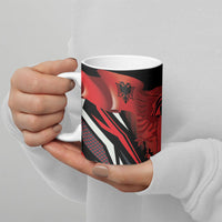 Dita e Flamurit Albania Ceramic Mug Independence Monument Black Double-headed Eagle