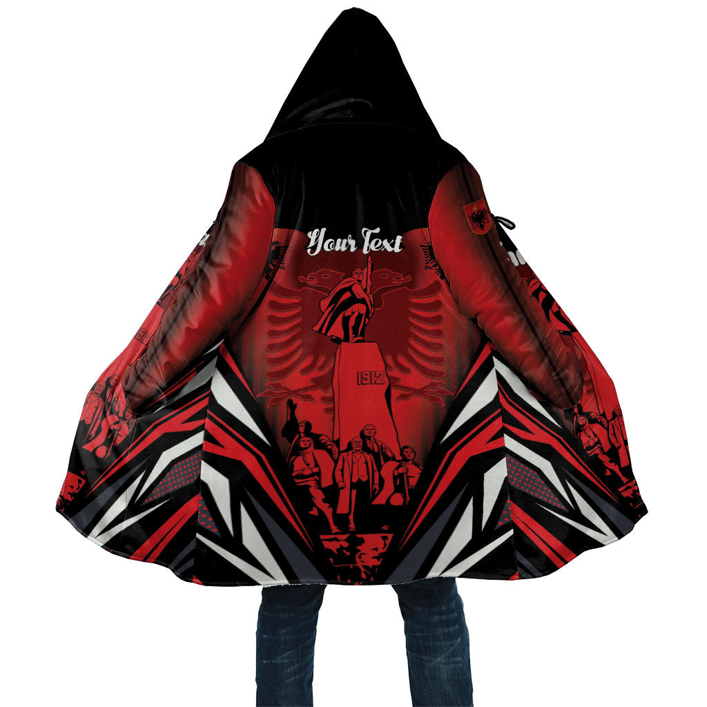 Dita e Flamurit Albania Personalised Cloak Independence Monument Black Double-headed Eagle