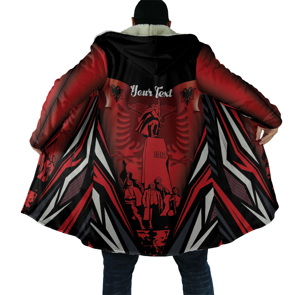 Dita e Flamurit Albania Personalised Cloak Independence Monument Black Double-headed Eagle