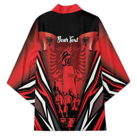 Dita e Flamurit Albania Personalised Kimono Independence Monument Black Double-headed Eagle