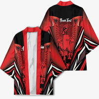 Dita e Flamurit Albania Personalised Kimono Independence Monument Black Double-headed Eagle