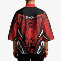 Dita e Flamurit Albania Personalised Kimono Independence Monument Black Double-headed Eagle
