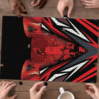 Dita e Flamurit Albania Puzzle Independence Monument Black Double-headed Eagle