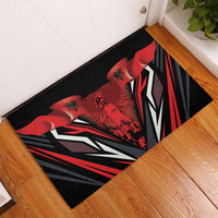 Dita e Flamurit Albania Rubber Doormat Independence Monument Black Double-headed Eagle
