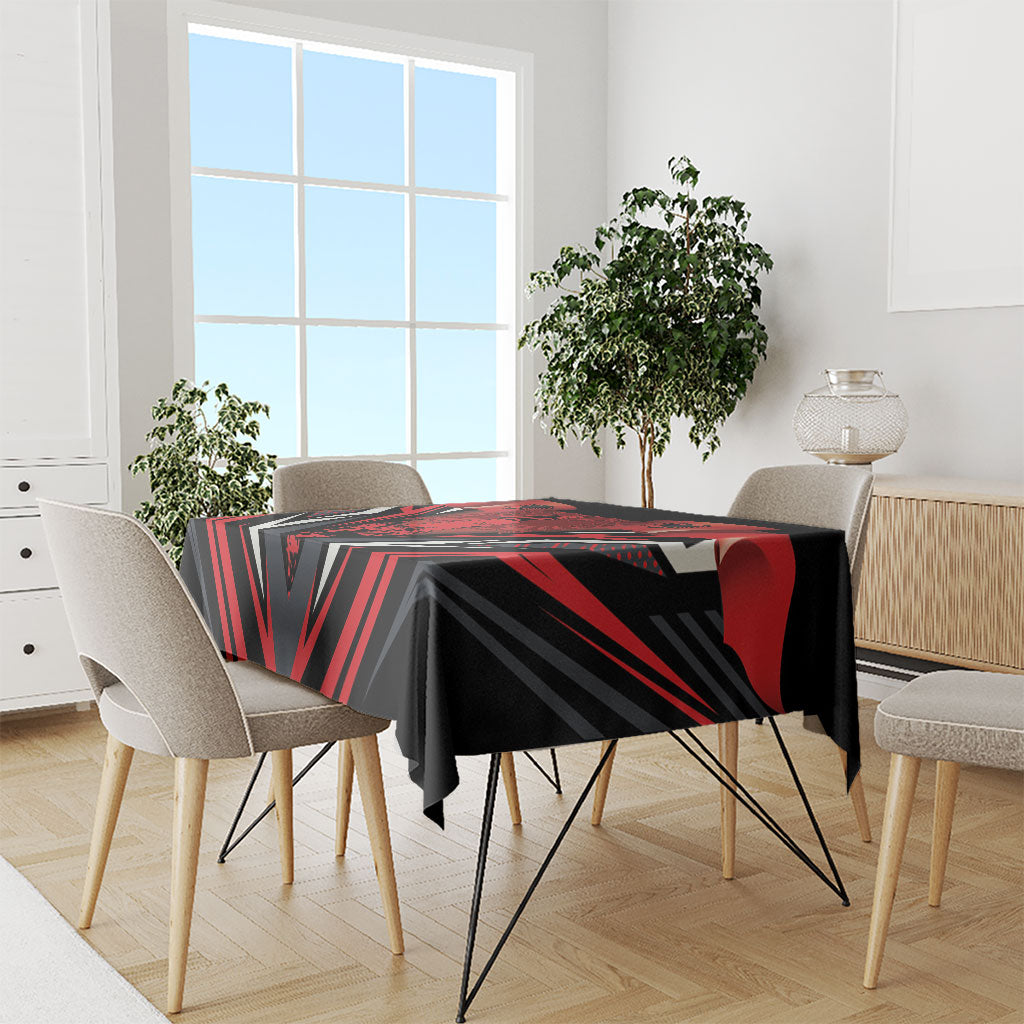 Dita e Flamurit Albania Tablecloth Independence Monument Black Double-headed Eagle