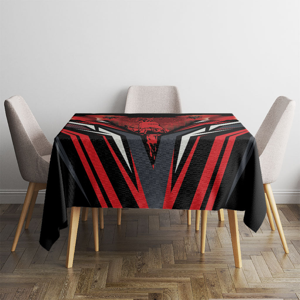 Dita e Flamurit Albania Tablecloth Independence Monument Black Double-headed Eagle