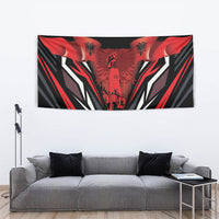 Dita e Flamurit Albania Tapestry Independence Monument Black Double-headed Eagle