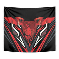 Dita e Flamurit Albania Tapestry Independence Monument Black Double-headed Eagle