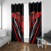 Dita e Flamurit Albania Window Curtain Independence Monument Black Double-headed Eagle