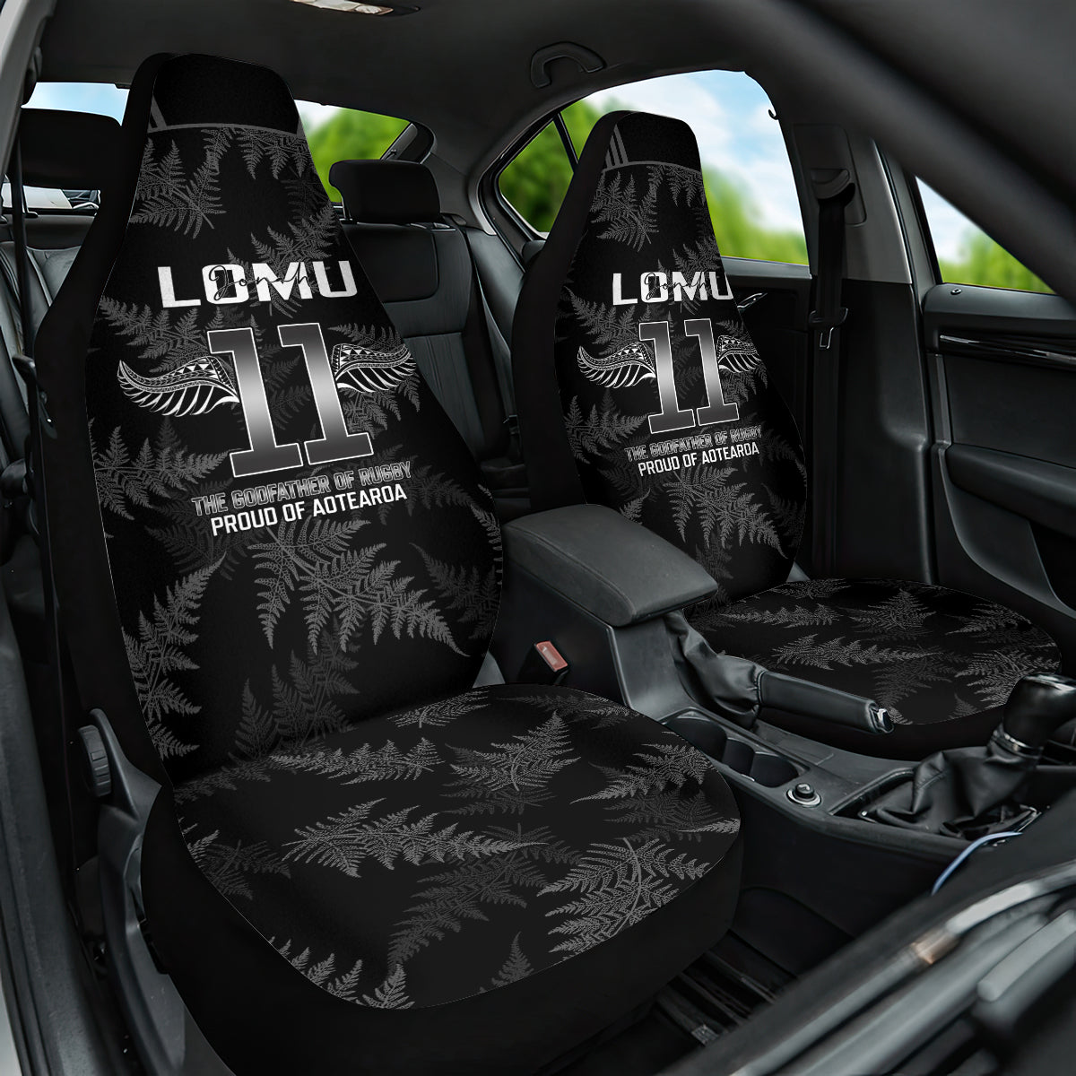 New Zealand Silver Fern Rugby Car Seat Cover Aotearoa Godfather Proud Gone But Never Forgotten - Wonder Print Shop