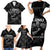 New Zealand Silver Fern Rugby Family Matching Short Sleeve Bodycon Dress and Hawaiian Shirt Aotearoa Godfather Proud Gone But Never Forgotten - Wonder Print Shop